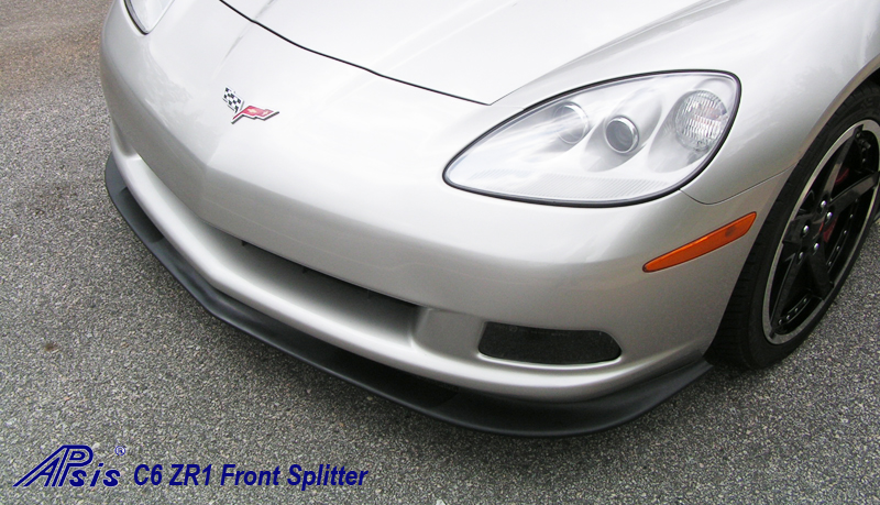 C6 Corvette, ZR1 Style, Front Splitter / Spoiler Matte Black Finish